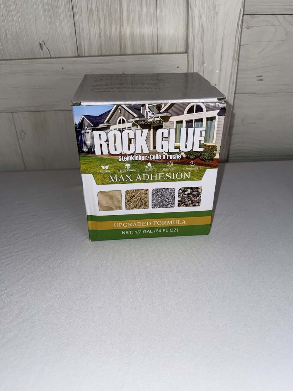 DecorRom Rock Glue Max Adhesion 1/2 Gal Upgraded Formula Landscape Adhesive